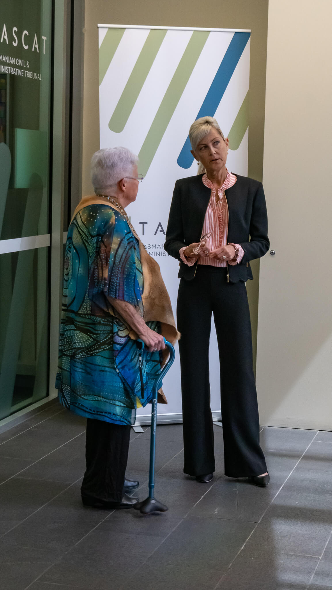 Auntie Brenda Hodge with the Honourable Elise Archer, Attorney General of Tasmania